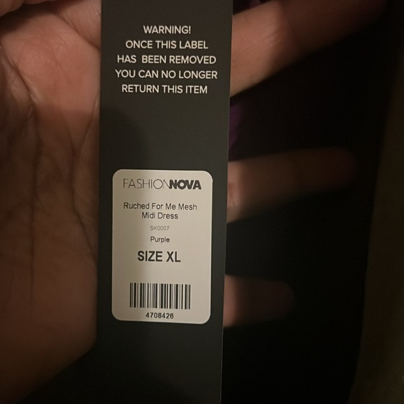 Fashion Nova purple strapless dress - Picture 5 of 5